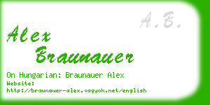 alex braunauer business card